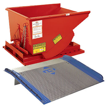 dump hopper and dock board
