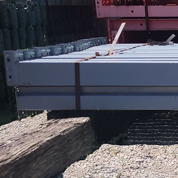 93" x 4 1/4" Used Teardrop Pallet Rack Beam- Old Style