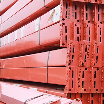 96" x 4 1/4" Used Teardrop Pallet Rack Beam- New Style