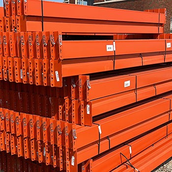 96" x 5" Used Teardrop Pallet Rack Beam- Old Style
