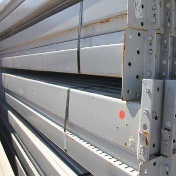 97” x 5 1/4” Used Teardrop Pallet Rack Beam- Old Style 97” x 5 1/4” Used Teardrop Pallet Rack Beam- Old Style