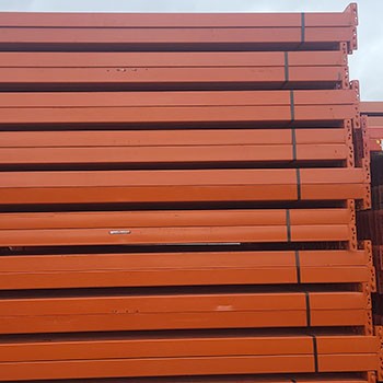108" x 3 3/4" Used Teardrop Pallet Rack Beam- Punch Style