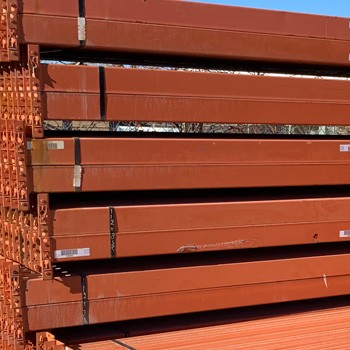 112" x 3 1/2" Used Teardrop Pallet Rack Beam- New Style