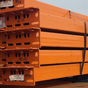 134” x 6” Used Teardrop Pallet Rack Beam- New Style 134” x 6” Used Teardrop Pallet Rack Beam- New Style