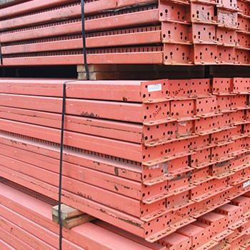 136” x 6” Used Teardrop Pallet Rack Beam- New Style 136” x 6” Used Teardrop Pallet Rack Beam- New Style