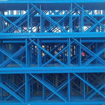 40” x 180” Used Teardrop Pallet Rack Upright- Old Style 40” x 180” Used Teardrop Pallet Rack Upright- Old Style