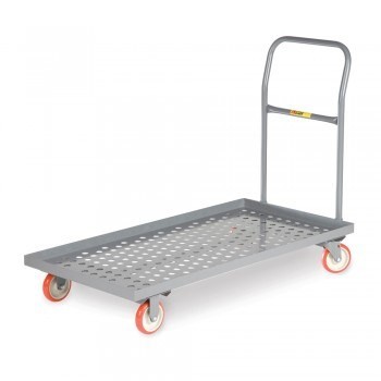 36"Lx24"W Deck Platform Trucks with Lip Edge - Perforated Deck