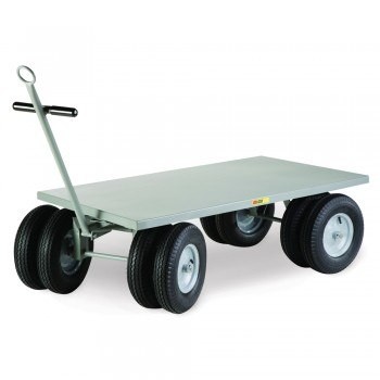 48"Lx30"W Deck Eight-Wheel Shop Wagon - 1-1/2" Lip Shelves