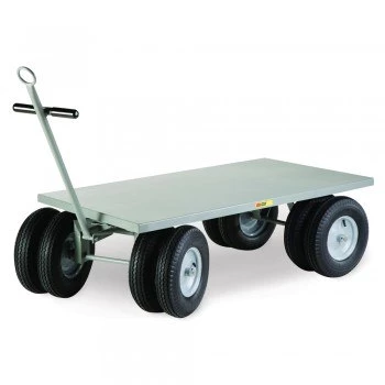 48"Lx30"W Deck Eight-Wheel Shop Wagon - 1-1/2" Lip Shelves