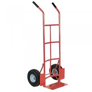 Dual-Handle Steel Hand Truck - Pneumatic Wheels