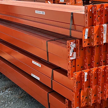 96" x 3 1/2" Used Teardrop Pallet Rack Beam- Punch Style