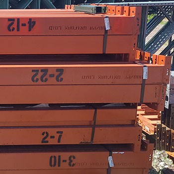 96" x 4 1/2" Used Teardrop Pallet Rack Beam- New Style