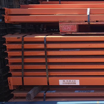 93" x 4" Used Teardrop Pallet Rack Beam- New Style