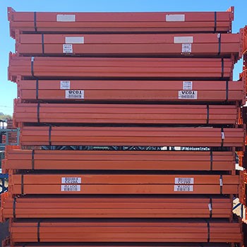 96" x 4" Used Teardrop Pallet Rack Beam- New Style