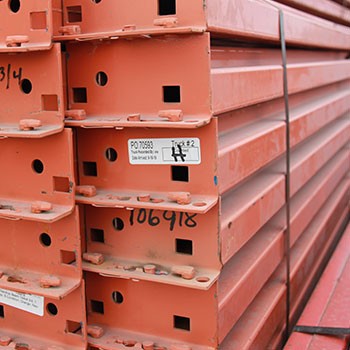 144” x 4 3/4” Used Teardrop Pallet Rack Beam- New Style 144” x 4 3/4” Used Teardrop Pallet Rack Beam- New Style