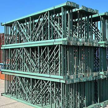 42” x 168” Used Teardrop Pallet Rack Upright- Old Style 42” x 168” Used Teardrop Pallet Rack Upright- Old Style