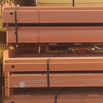 132" x 6 1/2" Used Teardrop Pallet Rack Beam- New Style