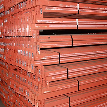 132" x 2 1/2" Used Teardrop Pallet Rack Beam- New Style