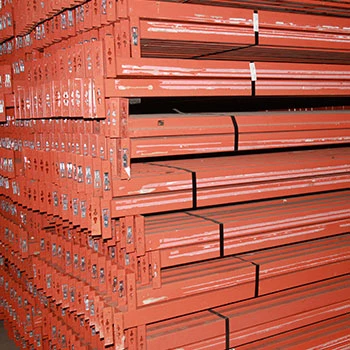 132" x 2 1/2" Used Teardrop Pallet Rack Beam- New Style