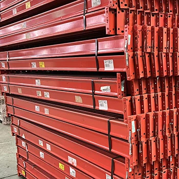 97” x 4” Used Teardrop Pallet Rack Beam- Old Style 97” x 4” Used Teardrop Pallet Rack Beam- Old Style