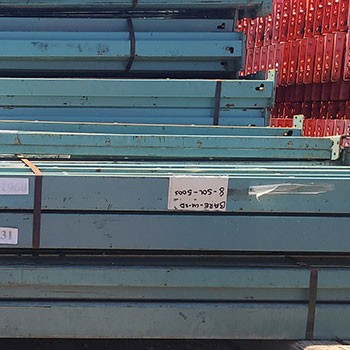 94” x 3 3/4” Used Teardrop Pallet Rack Beam- Old Style 94” x 3 3/4” Used Teardrop Pallet Rack Beam- Old Style