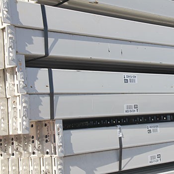 96” x 4” Used Teardrop Pallet Rack Beam- New Style 96” x 4” Used Teardrop Pallet Rack Beam- New Style