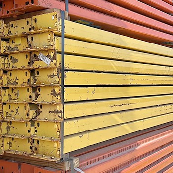 132" x 4 1/2" Used Teardrop Pallet Rack Beam- Old Style