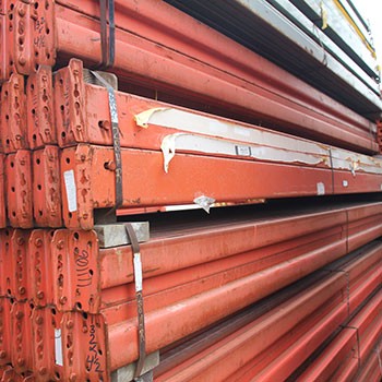 132" x 4 1/2" Used Teardrop Pallet Rack Beam- Old Style