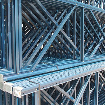 42" x 192" Used Teardrop Pallet Rack Upright- Old Style