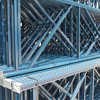 42" x 192" Used Teardrop Pallet Rack Upright- Old Style