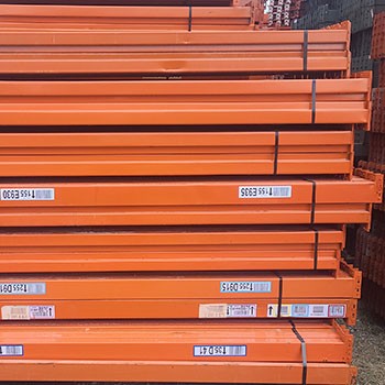 95 7/8” x 4” Used Teardrop Pallet Rack Beam- New Style 95 7/8” x 4” Used Teardrop Pallet Rack Beam- New Style