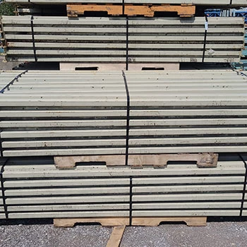 92” x 3 3/4” Used Teardrop Pallet Rack Beam- Old Style 92” x 3 3/4” Used Teardrop Pallet Rack Beam- Old Style