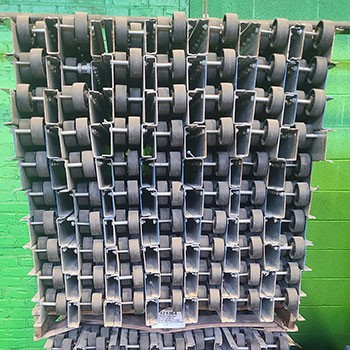 60"L x 5 1/2"W x 3 1/2"H Used Pallet Flow Rail