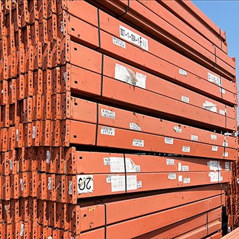 117” x 5 1/2” Used Teardrop Pallet Rack Beam- New Style 117” x 5 1/2” Used Teardrop Pallet Rack Beam- New Style