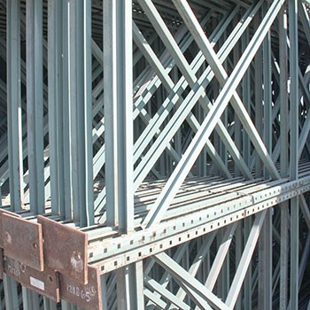 44" x 180" Used Teardrop Pallet Rack Upright- New Style