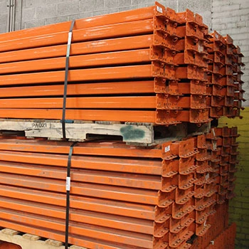 138" x 4" Used Teardrop Pallet Rack Beam- Old Style