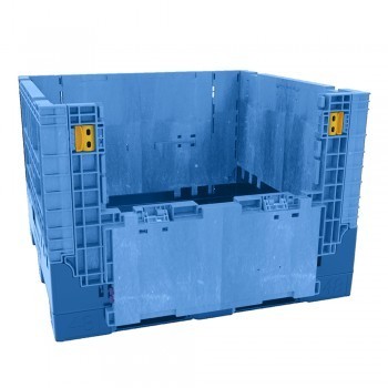 48"Wx45"Lx34"H Heavy-Duty Collapsible Bulk Containers - Blue