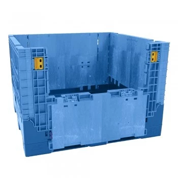 48"Wx45"Lx34"H Heavy-Duty Collapsible Bulk Containers - Blue