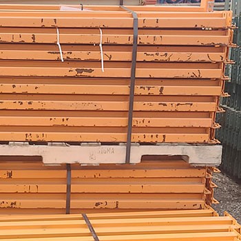 92" x 3 1/2" Used Teardrop Pallet Rack Beam- Old Style