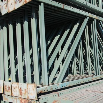54” x 252” Used Teardrop Pallet Rack Upright- New Style