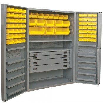 48"x24"x72" Deep-Door Bin & Drawer Combination Cabinet