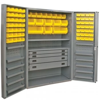 48"x24"x72" Deep-Door Bin & Drawer Combination Cabinet