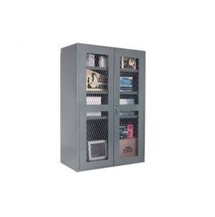 36"x18"x60" Clear-View Cabinet with Metal Doors