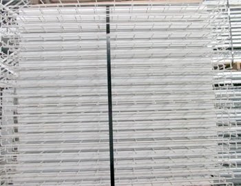 48” x 46” Used Wire Deck- Standard Full Step- White 48” x 46” Used Wire Deck- Standard Full Step- White