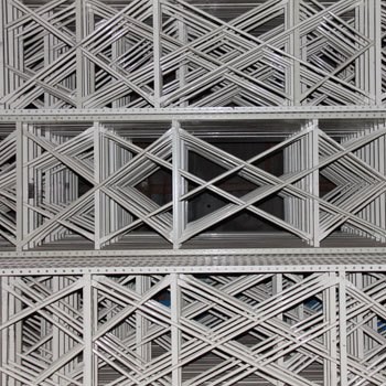 38” x 216” Used Teardrop Pallet Rack Upright- Old Style 38” x 216” Used Teardrop Pallet Rack Upright- Old Style