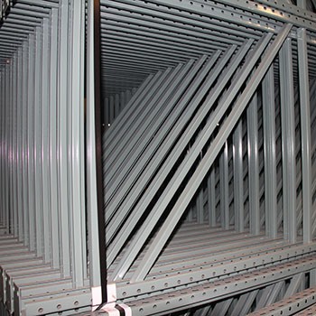 42” x 96” Teardrop Pallet Rack Upright- Old Style 42” x 96” Teardrop Pallet Rack Upright- Old Style