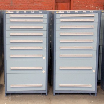 27.75"x30"x59" Used Vidmar Drawer Cabinet- 9 Drawers