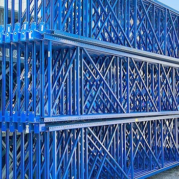 48” x 312” Used Teardrop Pallet Rack Upright- Old Style 48” x 312” Used Teardrop Pallet Rack Upright- Old Style