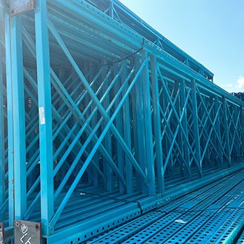48” x 252” Used Teardrop Pallet Rack Upright- Old Style 48” x 252” Used Teardrop Pallet Rack Upright- Old Style