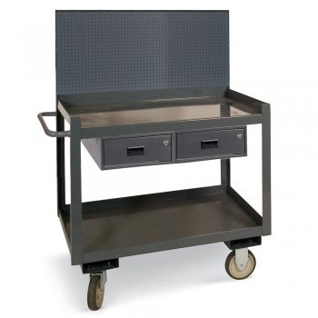 36x24x54-1/4" Mobile Workstation - With Pegboard Panel